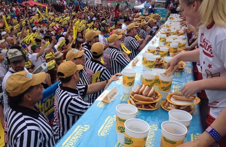 World famous Nathan's Hot Dog Eating contest choose KV2
