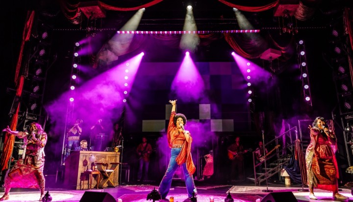 LtoR Choolwe Laina Muntanga, Danielle Steers & Kalisha Amaris as The Joplinaires in A NIGHT WITH JANIS JOPLIN, credit Danny Kaan
