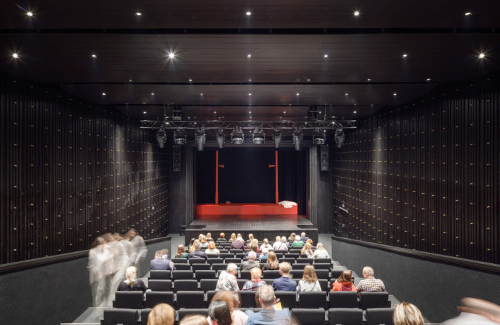 KV2 Audio completes the transformation of a former cinema into a striking new theatre in Slovakia
